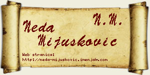 Neda Mijušković vizit kartica